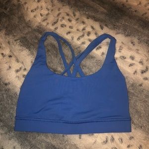Blue Lululemon sports bra